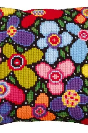 Kit cuscino fori grossi - Tappeto di fiori - Collection d'Art Popolare