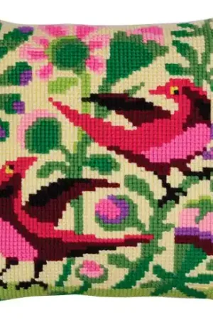 Di Tendenza Kit cuscino fori grossi - Uccelli del paradiso II - Collection d'Art