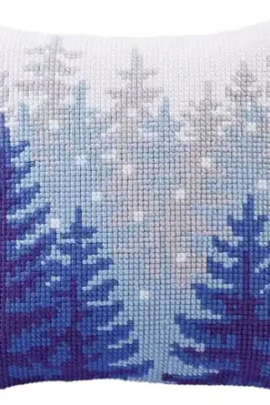 Occasione Imperdibile Kit cuscino fori grossi - Foresta di inverno - Collection d'Art