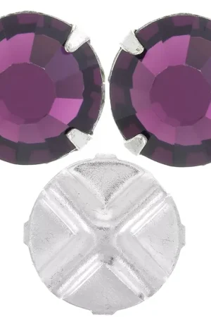 Economico Strass à coudre 8 mm Amethyst