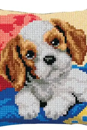 Kit cuscino fori grossi - Cucciolo cavallerizzo king charles - Orchidéa Offerta