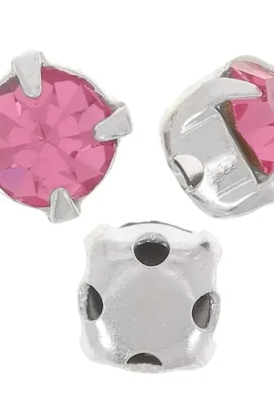 Chatons montés 4 mm Rose x10 Spedito Oggi