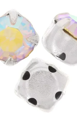 Chatons montés 4 mm Crystal AB x10 Compra Adesso