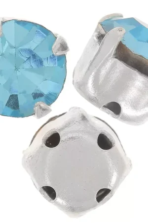 Chatons montés 6 mm Aquamarine x5 Pagamento Sicuro