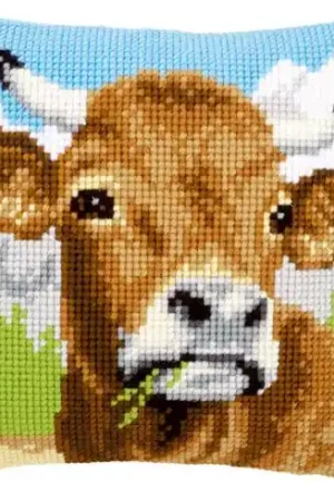 Nuovo Arrivo Kit cuscino fori grossi - Mucca - Vervaco