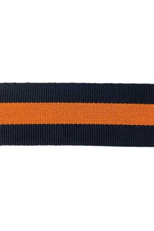 Passamaneria Nastro Gros Grain Nero Riga Fluo Alto 25 Mm Pagamento Sicuro