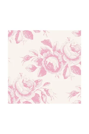 Spedizione Gratuita Tilda 110 Old Rose Mary, Tessuto con Rose Stilizzate su Rosa