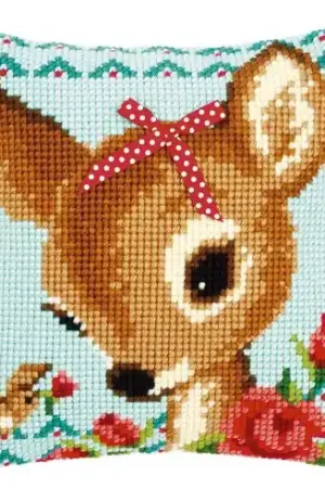 Kit cuscino fori grossi - Cuscino punto croce bambi con nodo  - Vervaco Compra Online