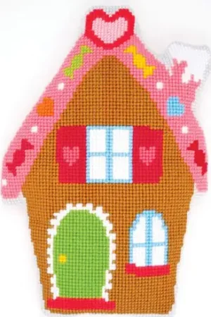 Kit cuscino fori grossi - Casa di pan di zenzero - Vervaco Ultima Occasione