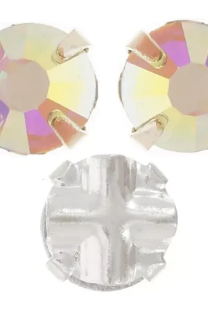 Spedito Oggi Strass à coudre 4 mm Crystal AB x10