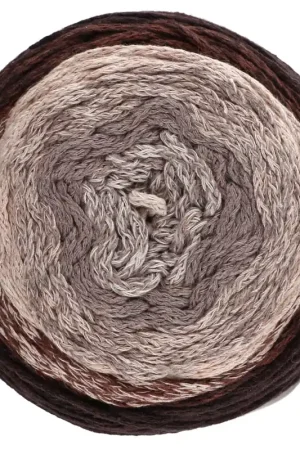 Bobine de cordon coton pour macramé Cotton Air Cake 1mm - Tie and Die Marron x220m Pagamento Sicuro