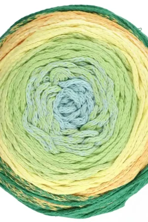 Bobine de cordon coton pour macramé Cotton Air Cake 1mm - Tie and Die Jaune x220m Spedizione Espresso