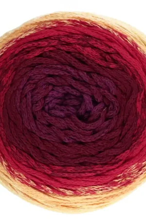 Economico Bobine de cordon coton pour macramé Cotton Air Cake 1mm - Tie and Die Rouge x220m