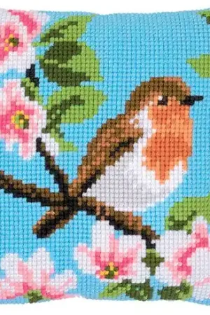 Kit cuscino fori grossi - Pettirosso - Vervaco Promo Stagionale