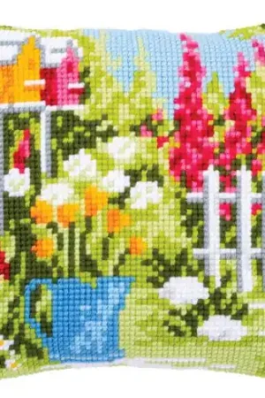 Kit cuscino fori grossi - Scena del giardino - Vervaco Scelto Dai Clienti