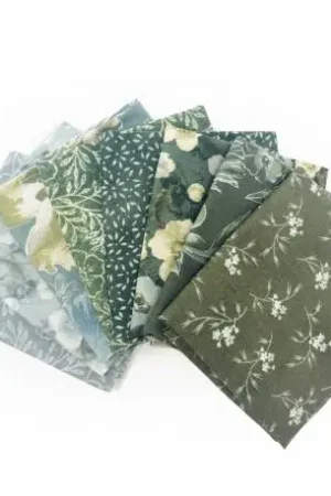 Pacchetto di Tessuto Giapponese Azzurro, Verde e Marrone - 8 da 33 x 35 cm Nuovo Arrivo