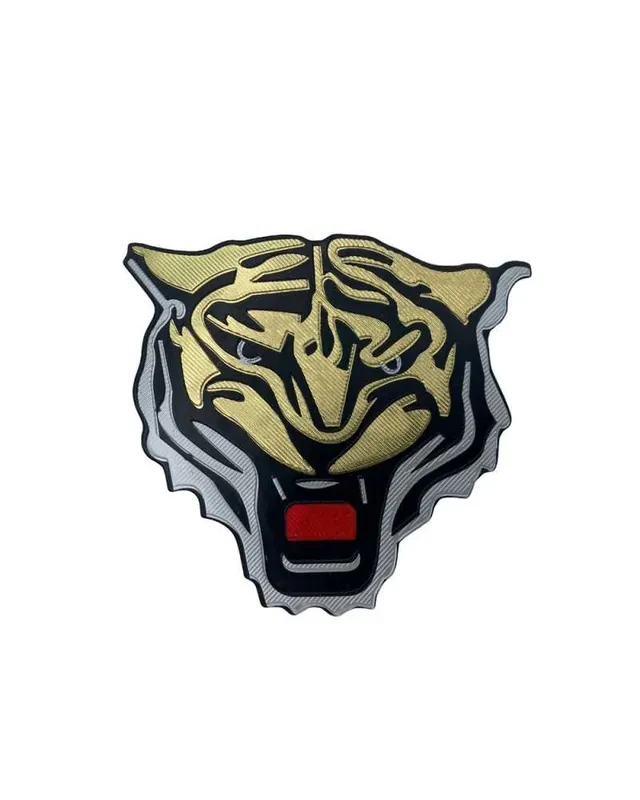 Applicazione Moda Termoadesiva PVC Testa Tigre Alto 8 Cm Nuovo Arrivo