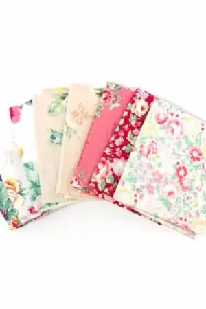 Pacchetto di Tessuto Giapponese Beige, Rosso e Viola - 8 da 33 x 35 cm Spedizione Espresso