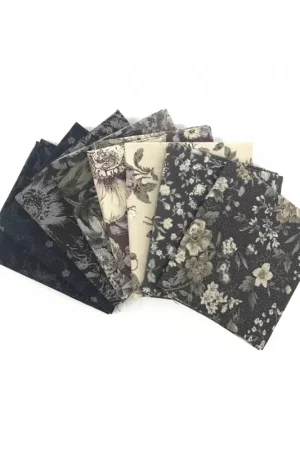 Pacchetto di Tessuto Giapponese Blu, Beige e Marrone - 8 da 33 x 35 cm Prezzo Conveniente