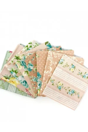 Pacchetto di Tessuto Giapponese Verde e Beige - 8 da 33 x 35 cm Offerta Del Giorno