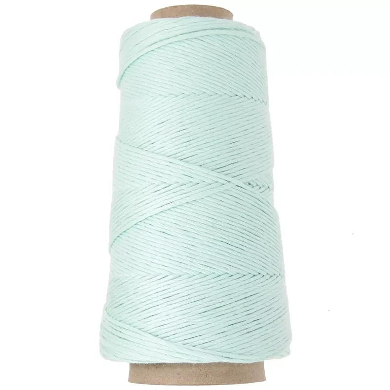 Bobine de cordon coton macramé Organic Cotton Détox XL peigné - Mint x200 m Vendita Finale