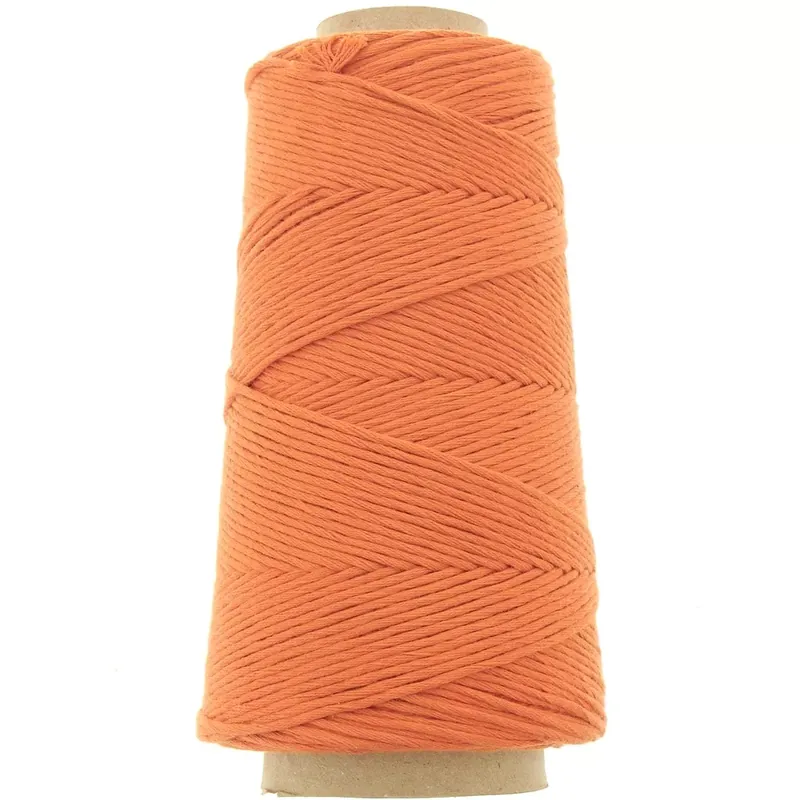 Prezzo Basso Bobine de cordon coton macramé Organic Cotton Détox XL peigné Orange brûlée x200 m