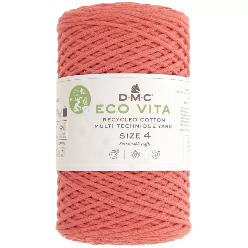 Compra Oggi Stesso Bobine de cordon DMC 3 mm coton recyclé - Eco Vita 4 - Light corail x 200m