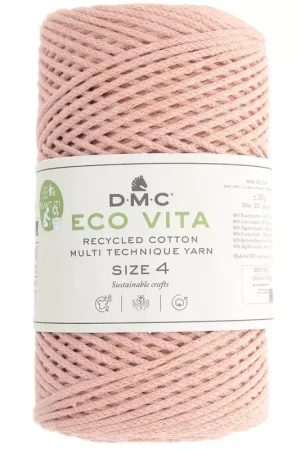 Saldi Bobine de cordon DMC 3 mm coton recyclé - Eco Vita 4 - Rose saumon x 200m
