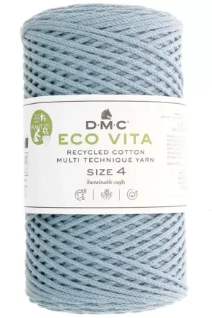 Bobine de cordon DMC 3 mm coton recyclé - Eco Vita 4 - Bleu gris x 200m Novità
