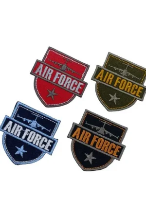 Promo Stagionale Applicazione FS Patch Termoadesiva Ricamo Air Force Aereo Stella 55x55 Mm