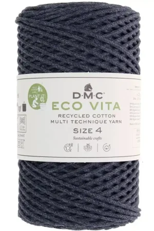 Offerta Lampo Bobine de cordon DMC 3 mm coton recyclé - Eco Vita 4 - Dark navy blue x 200m