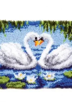 Kit tappeto a punto smirne - Il lago dei cigni - Vervaco Direttamente Dal Produttore