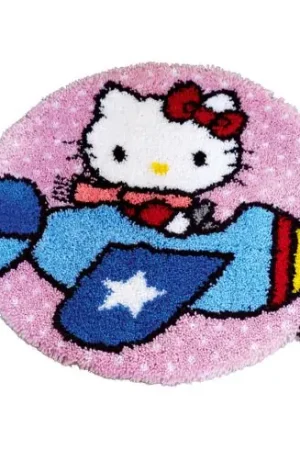 Kit tappeto a punto smirne - Hello Kitty pilota - Vervaco Offerta Limitata