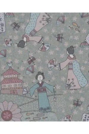 Offerta Del Giorno Lecien - Dancing in the Blossom by Lynette Anderson- VERDE  ispirato asiatico