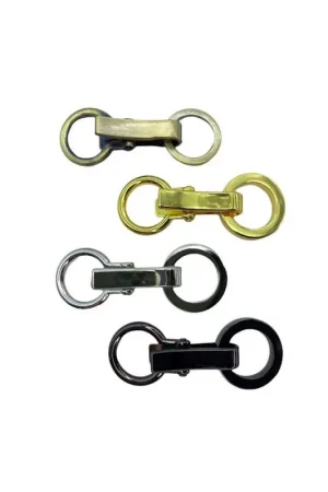 Sconto Gancio Alamaro Metallo Tondo Moschettone Giacca Pelliccia 6x2,5 Cm