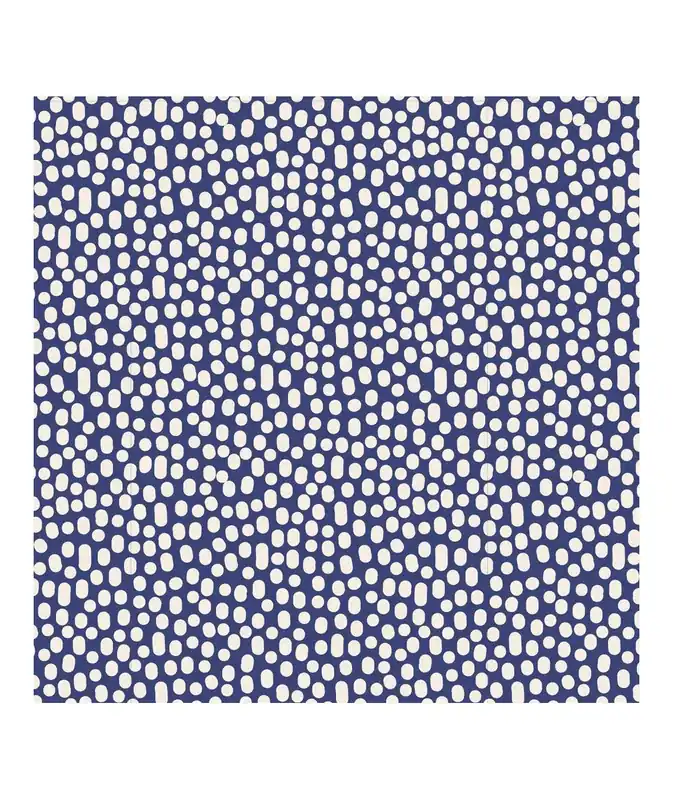 Tilda 110 Trickles Blue - Tessuto Blu a Pois Occasione Imperdibile