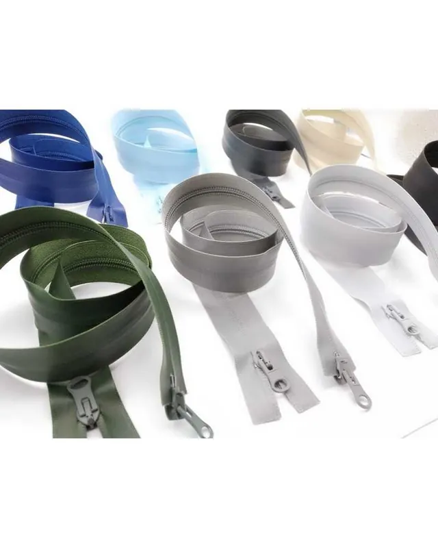 Cerniera Lampo Zip Spalmata Idrorepellente Antivento 2 Cursori Cm 80 Offerta