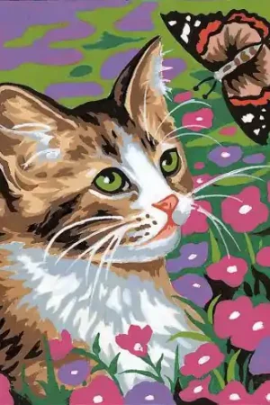 Pagamento Sicuro Kit di tela per bambini - Gattino e farfalla - Margot de Paris