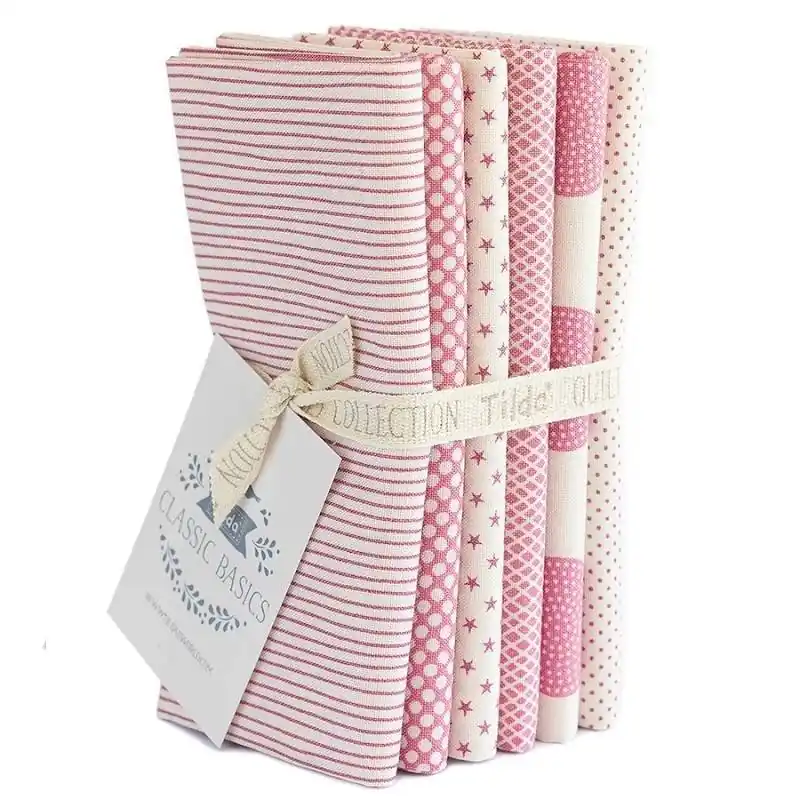 Vendita Finale Tilda Classic Basics, Bundle 6 Fat Quarter 50 x 55 cm - Rosa