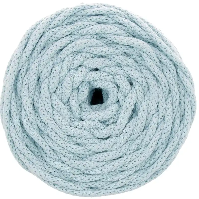 Offerta Speciale Bobine de cordon en coton pour macramé Cotton Air 5 mm - Celeste x50m