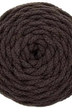 Bobine de cordon en coton pour macramé Cotton Air 5 mm - Chocolat x50m Solo Oggi