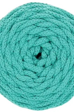 Bobine de cordon en coton pour macramé Cotton Air 5 mm - Emeraude x50m Occasione