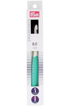 Direttamente Dal Produttore Crochet pour laine en plastique ergonomique Prym - 8 mm - Blanc - Menthe x1