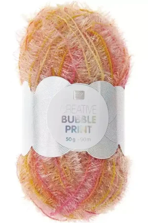 Non Perdere Creative Bubble Print - Fil à crocheter pour éponge tawashi - Betterave x50g