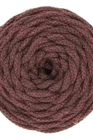 Soddisfatti O Rimborsati Bobine de cordon coton pour macramé Cotton Air Mix 5mm Chocolat - Rose Doré x50m