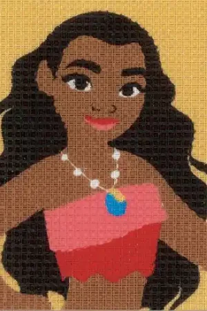 Spedizione Gratuita Kit di tela per bambini - Vaiana l'avventuriera - Vervaco