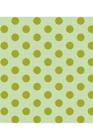 Promozione Tilda Medium Dots Green, Tessuto Verde a Pois
