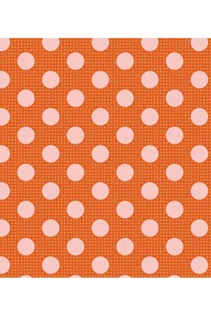 Tilda Medium Dots Ginger, Tessuto Arancione Zenzero a Pois Promozione