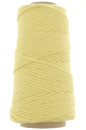 Bobine de cordon en coton pour macramé Cotton Suprême 3XL peigné - Jaune pâle x75m Offerta Limitata