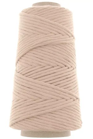 Miglior Prezzo Bobine de cordon en coton pour macramé Cotton Suprême 3XL peigné - Blush x75m